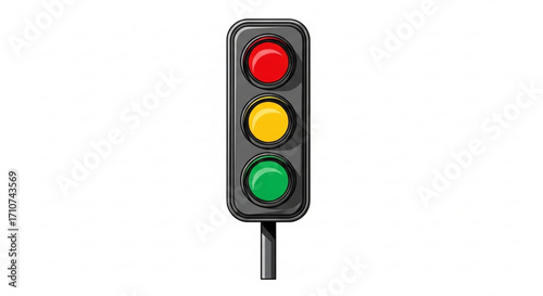 Traffic light signal illustration for road safety and transportation management and control system