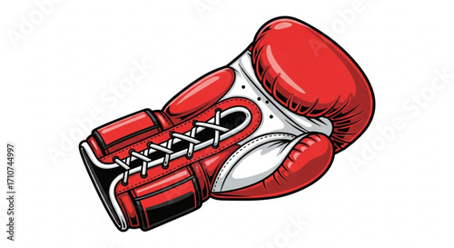 Find boxing gloves red leather laced up for sparring training and professional fighting sports equipment