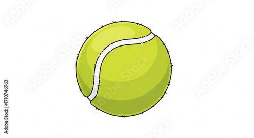 Illustration of a tennis ball graphic for sports equipment and recreation design projects and tennis lessons
