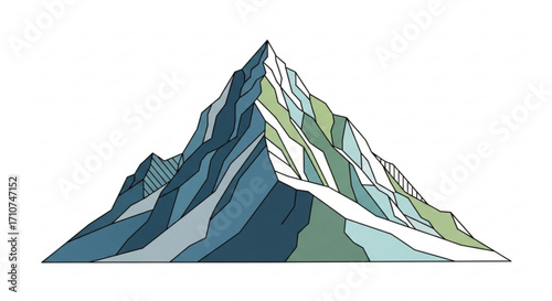 Mountain peak landscape illustration vector design for adventure and nature lovers scenic background trip 100