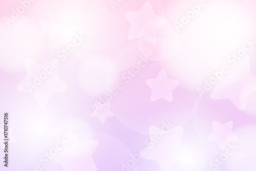 ファンシーでかわいいピンクと紫の星柄背景イラスト