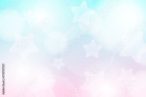 ファンシーでかわいいピンクと水色の星柄背景イラスト