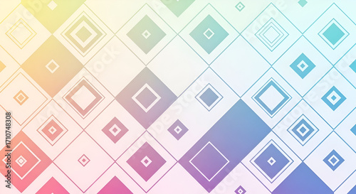 Pola Kotak Abstrak dengan Warna Pastel, Abstract Pastel Square Pattern
