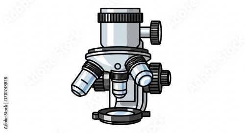 Explore science with this detailed microscope illustration for educational and research purposes tool image