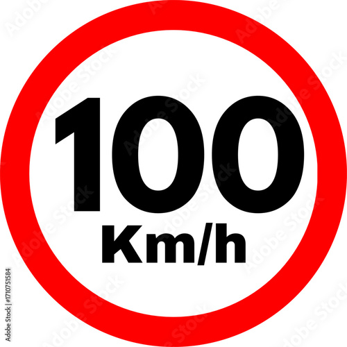 Speed Limit 100 Sign
