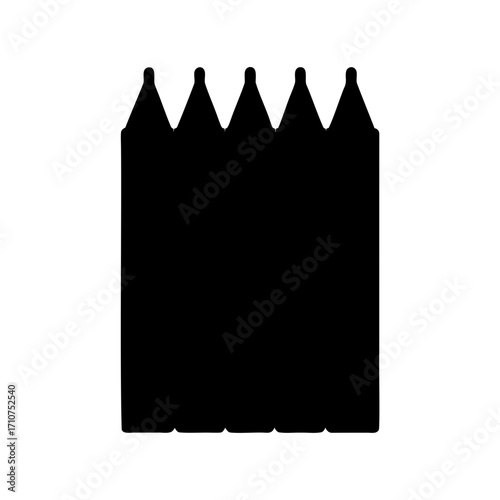 Stylized silhouette of a fence or decorative border with pointed tops