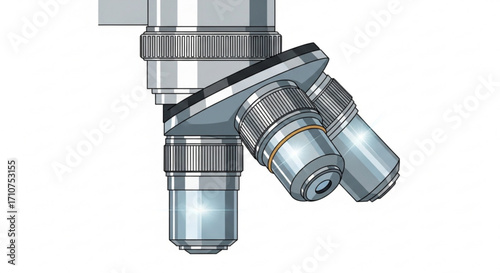 Microscope objective lens science laboratory equipment for scientific research and medical analysis tool
