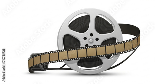 Film reel movie cinema vintage entertainment industry motion picture video roll production hollywood project 100 char