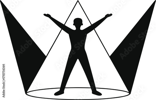 Dancer Silhouette Design for Performance Art. Elegant Dancer Silhouette Artwork. Modern Dancer Silhouette Illustration. Ballet Dancer Silhouette Design Idea. Dance Movement Silhouette Graphic