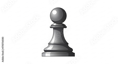 Chess pawn piece illustration for strategy games and board game design assets in vector format for designers