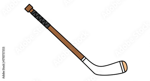 Hockey stick equipment for ice hockey and field hockey sports equipment and sporting goods illustration