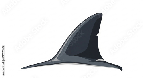 A shark fin, a symbol of marine life and the oceans apex predator, representing power, mystery, and the underwater world