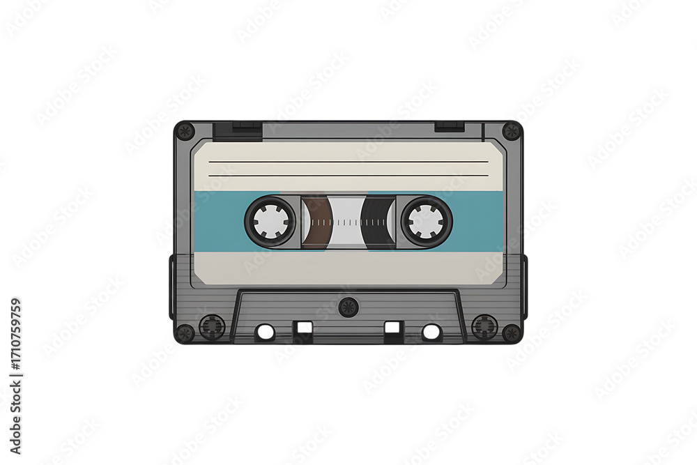 Fototapeta premium Retro cassette tape nostalgia evoking vintage music and analog audio memories