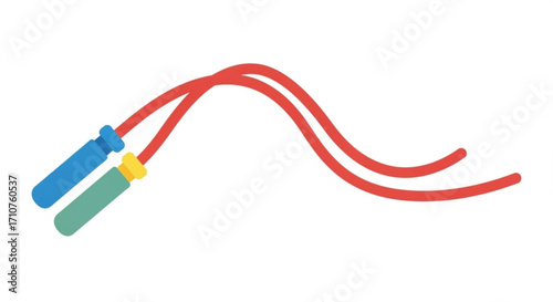 Colorful jump rope fitness equipment for cardio workout and exercise skipping rope for kids and adults to improve health