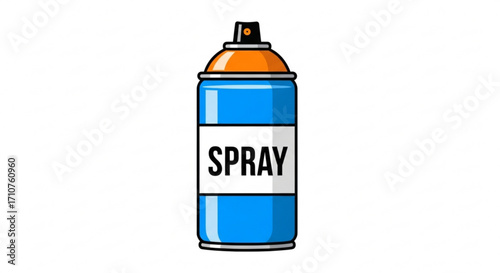 Blue spray can, aerosol, paint, graffiti, art, design, creative, artistic, tool, equipment, container, product