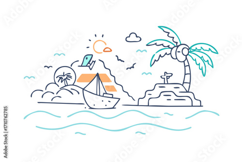 summer vacation in the sea