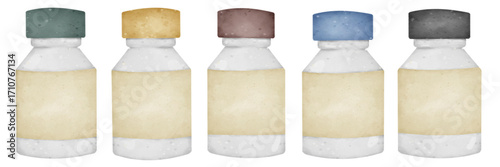 bottle cartoon watercolor 
