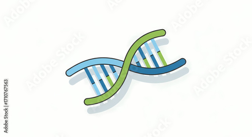 Stylized DNA Double Helix Illustration