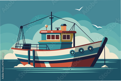 fishing boat in the sea