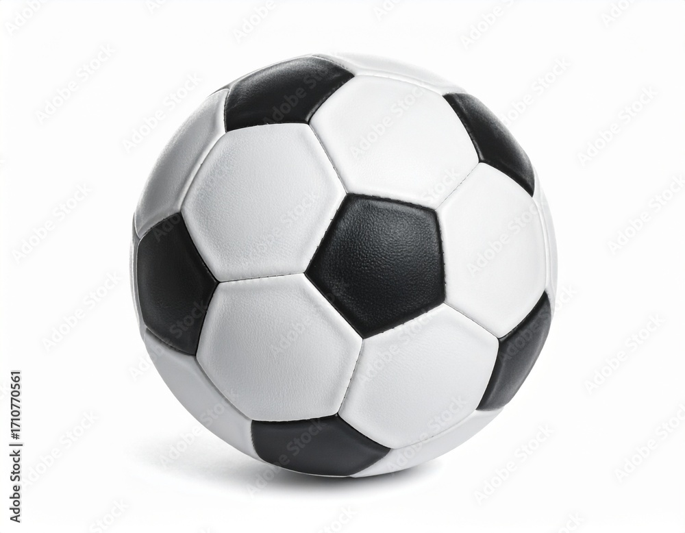 Obraz premium 白背景に一個のサッカーボール