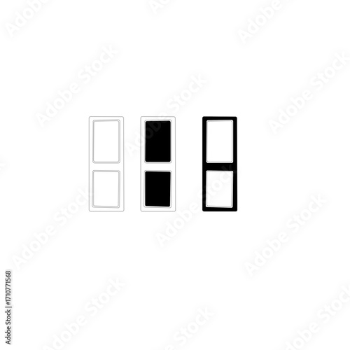 Simple vector graphic of a military rank insignia in three variations: black on white, white on white, and black on black.