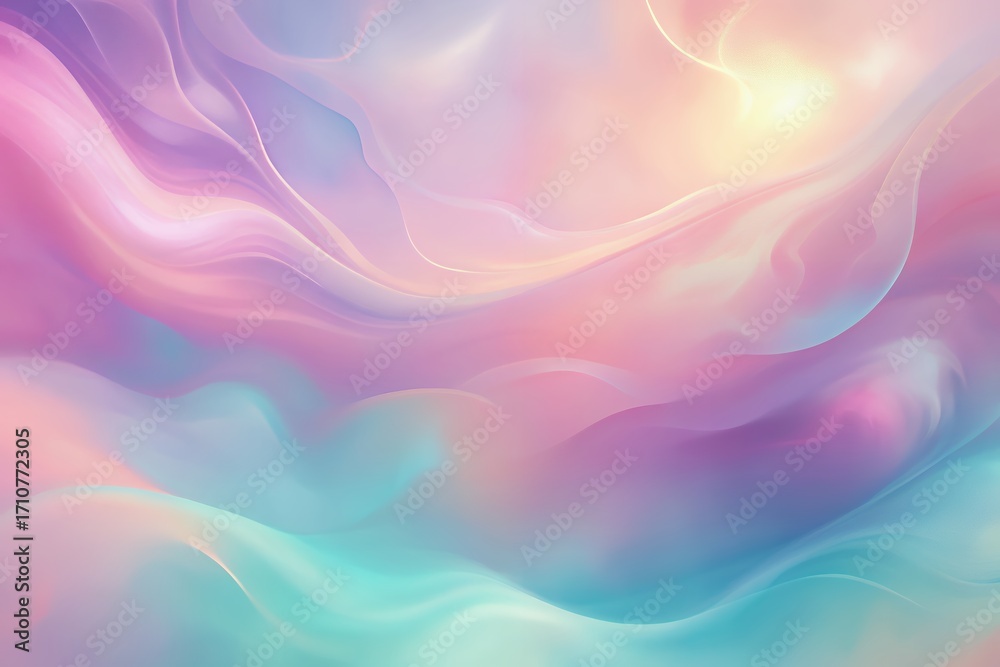Obraz premium Abstract swirling pastel colors flowing like ethereal smoke and light