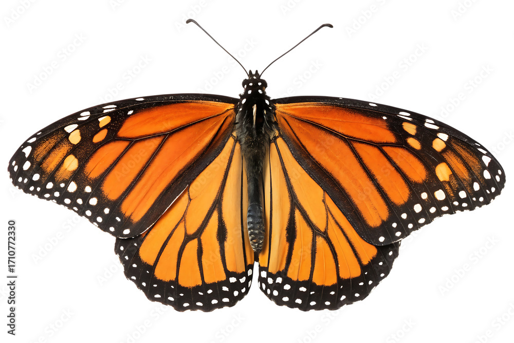 Fototapeta premium Monarch butterfly specimen in display