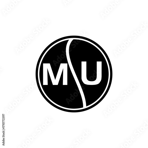 MU letter logo design.MU creative initial MU letter logo design . MU creative initials letter logo concept.