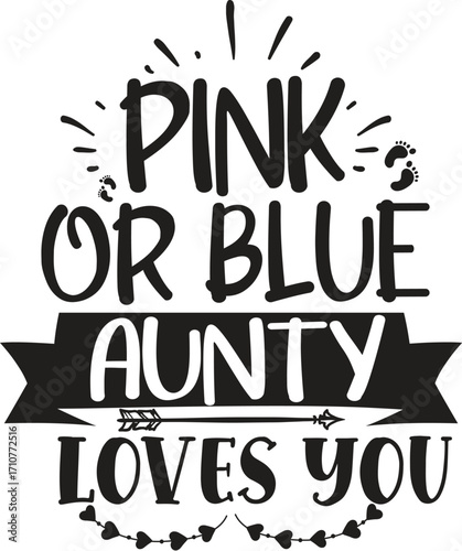 Auntie Loves You Gender Reveal