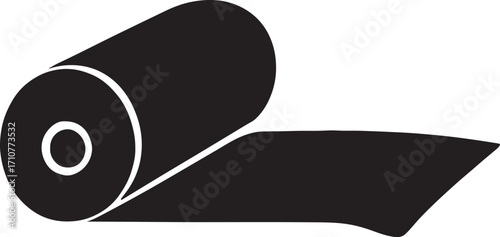 Silhouette vector of fabric roll for textile, sewing, tailoring, fashion, craft, and design projects.