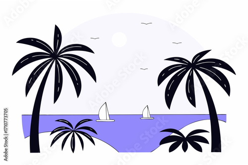 palm trees on the beach
