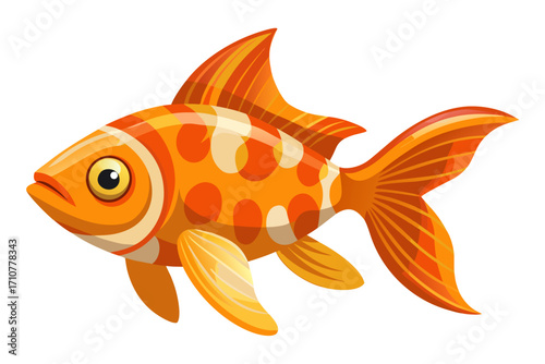 gold fish isolated on white