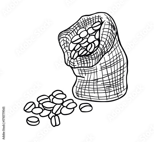 Coffee beans in a bag