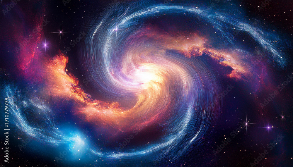 Obraz premium Mystical Nebula Abstract Art Digital Illustration Modern Artistic Design