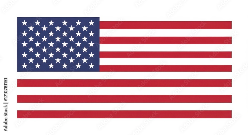 Obraz premium The Stars and Stripes of the United States of America Symbolizing Freedom and Independence