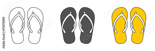 Flip Flops in Various Colors A Summer Footwear Collection for Vacation and Relaxation
