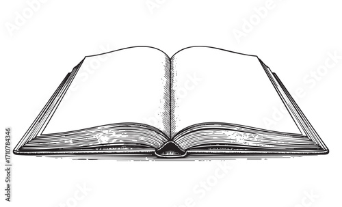 vintage engraving open book engraving vector style