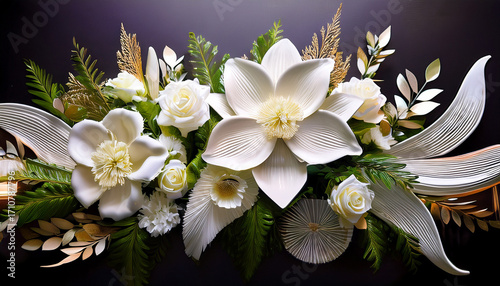 Majestic White Floral Centerpiece Perfect For Elegant Occasions And Celebrations