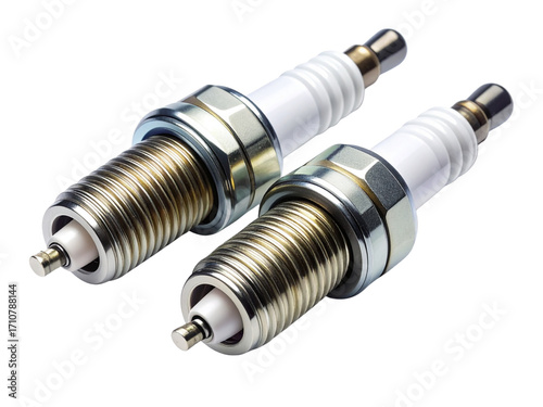 spark plugs isolated on white background