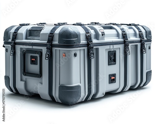 Gray hard case, sturdy and modern