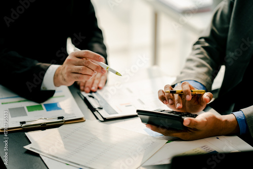 The financiers are calculating personal taxes for their customers