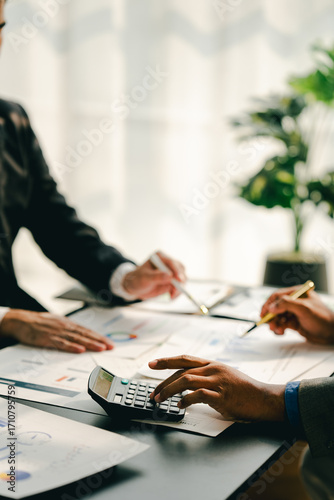 The financiers are calculating personal taxes for their customers