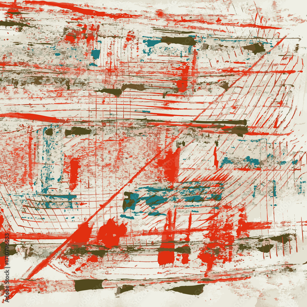 Obraz premium Abstract expressionist design in elegant matte colors.