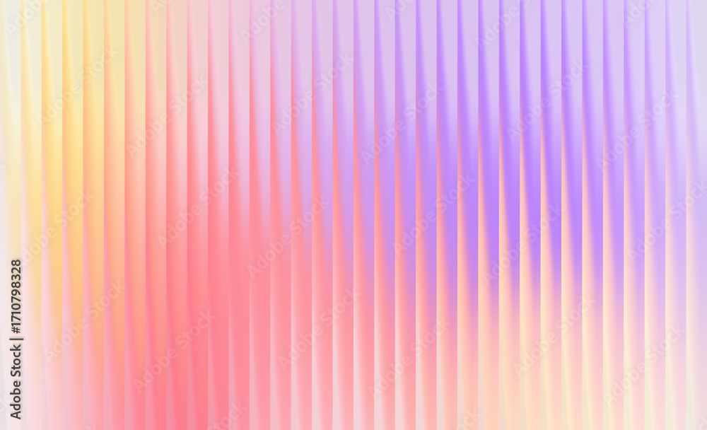 Fototapeta premium Soft pastel vertical stripes with a gentle gradient of yellow, pink, and purple, creating a calm and dreamy atmosphere