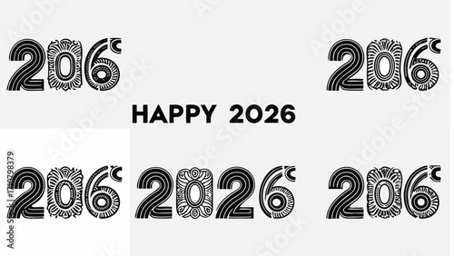 Celebrate the new year 2026 with these creative lettering designs for festive greetings and social media posts