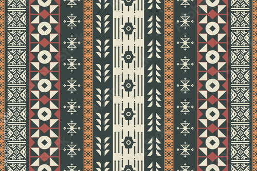 Navajo tribal vector pattern. Native American ornament. Ethnic South Western decor style. Boho geometric ornament.Ikat floral paisley embroidery blanket, rug. Woven carpet