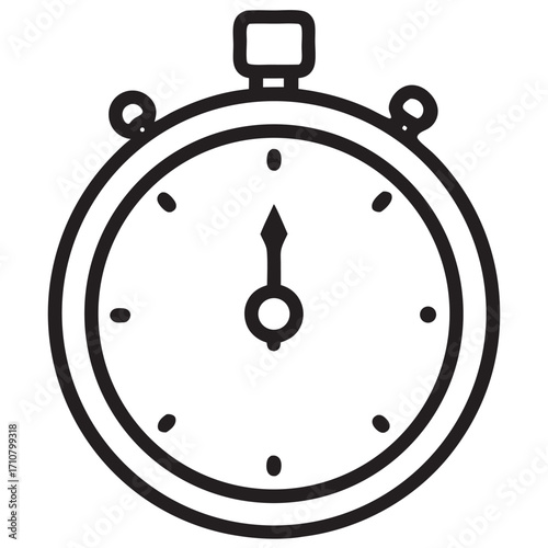 Classic stopwatch graphic with vintage timekeeping elements