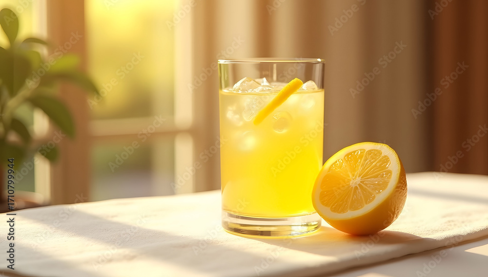 Fototapeta premium Refreshing Lemon Mint Drink