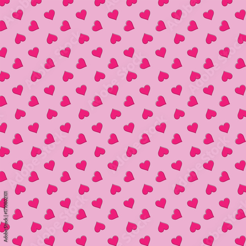 Small cute hearts background. Seamless pattern for Valentine's Day. Vector repeat seamless pattern with tiny black hearts on white background.