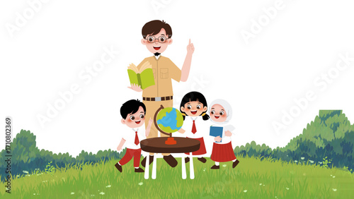 teachers and students who are studying